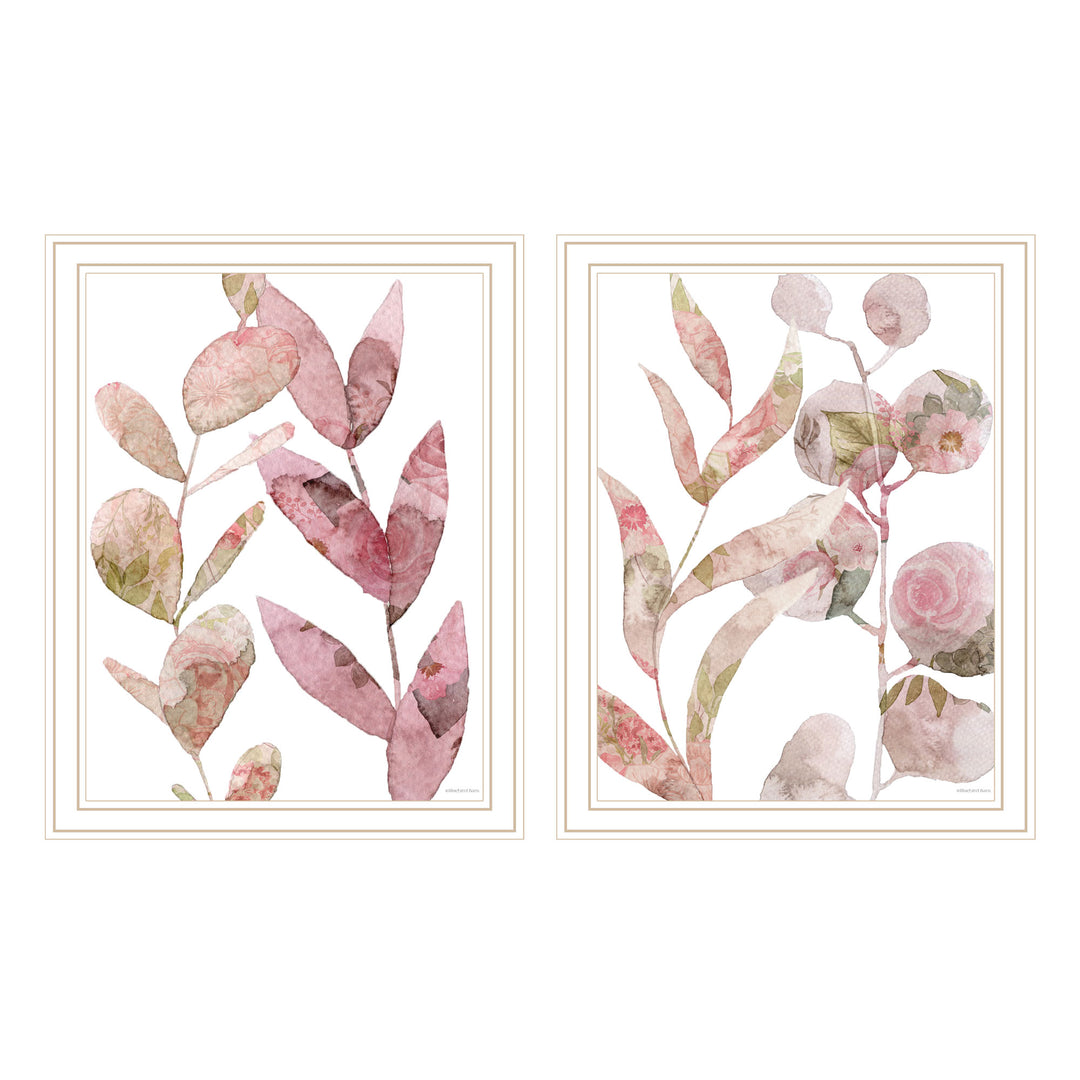 2-Piece Botanical Framed Wall Art Set for Salon and Spa Decor