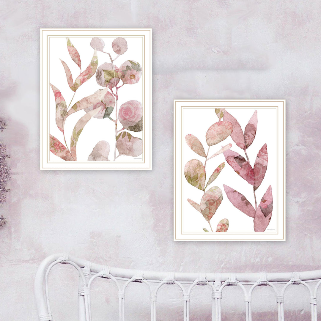 2-Piece Botanical Framed Wall Art Set for Salon and Spa Decor