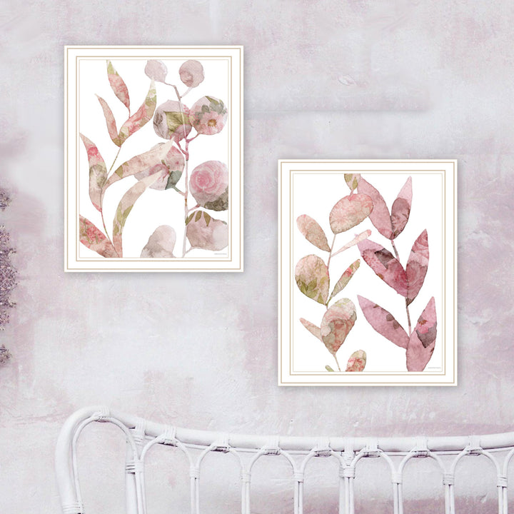2-Piece Botanical Framed Wall Art Set for Salon and Spa Decor