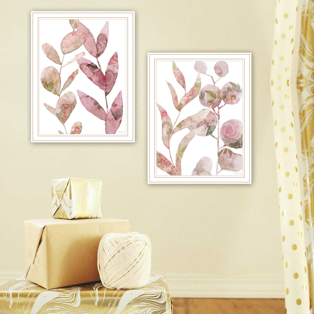 2-Piece Botanical Framed Wall Art Set for Salon and Spa Decor