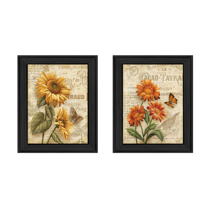 2-Piece Framed Floral Wall Art Set
