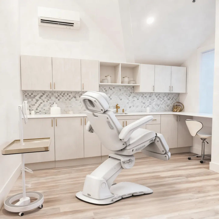 Segovia electric facial bed treatment table white