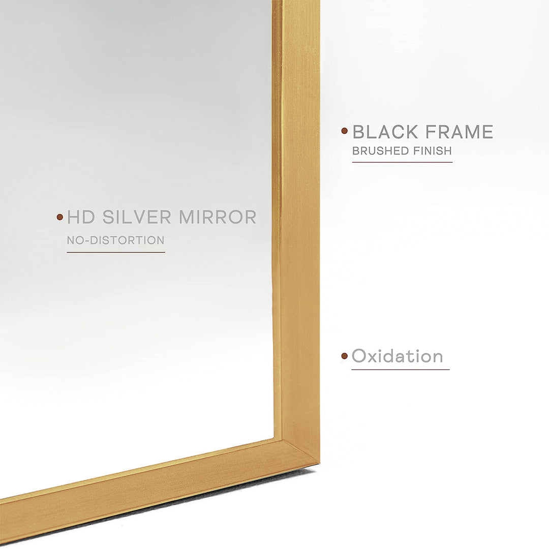 24x36 Inch Gold Arched Salon Wall Mirror
