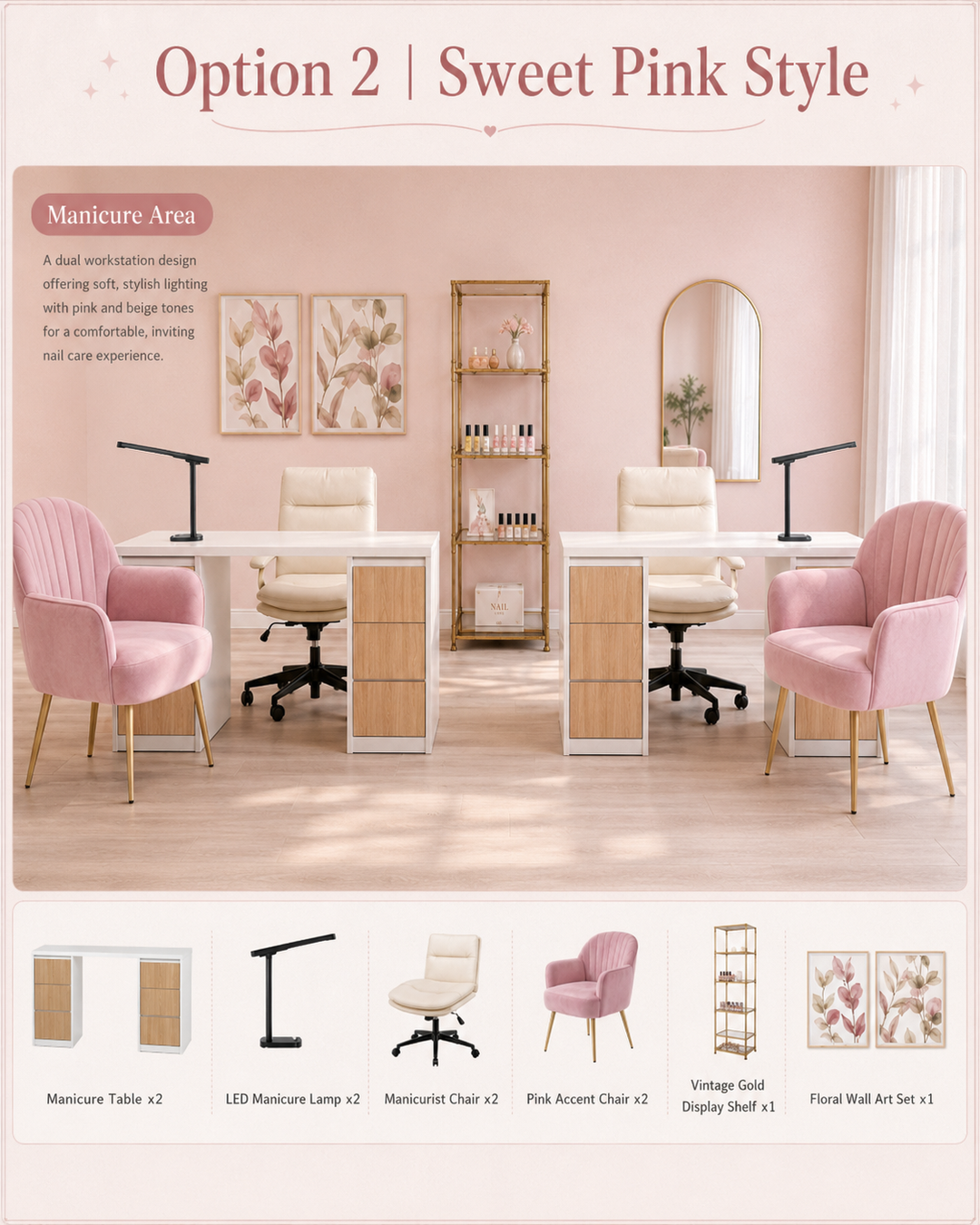 Sweet Pink Style — Manicure Area