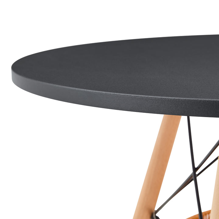 31.5-Inch Round Salon Side Table with Storage Basket