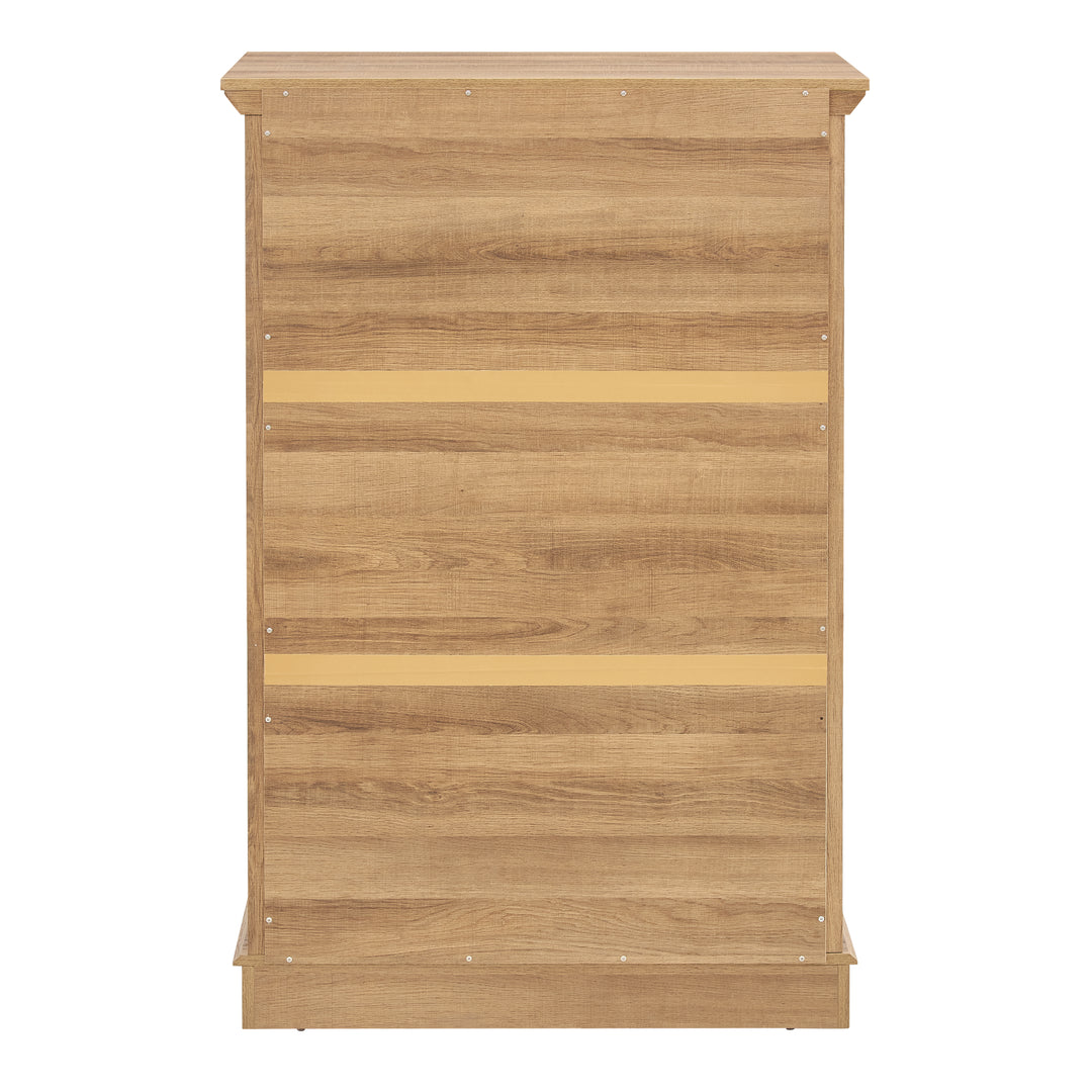 Oak 6-Drawer Salon Storage Cabinet