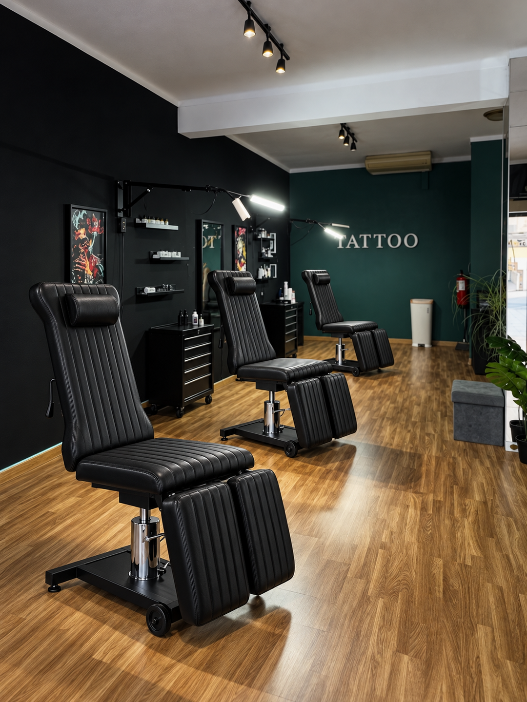 TATARTIST Hydraulic Split-Leg Tattoo Client Chair with 360° Swivel