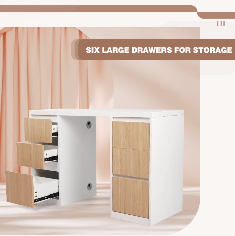 Lucca Manicure Table with Storage Drawers
