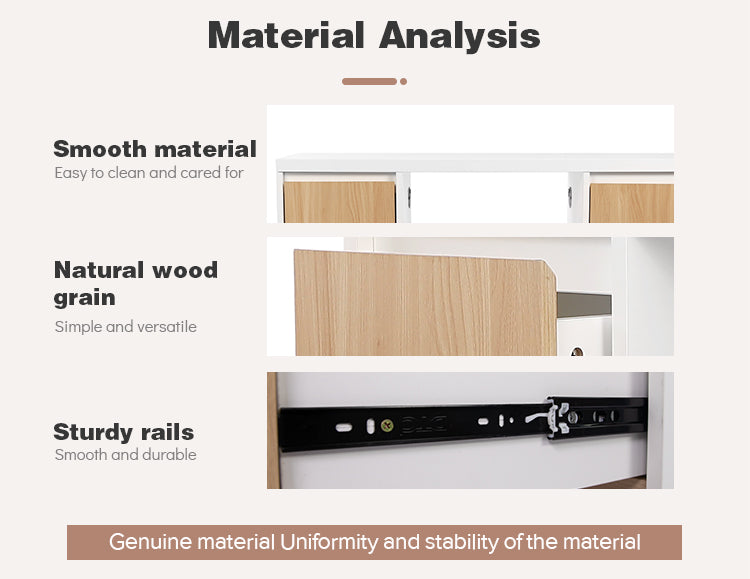Lucca Manicure Table with Storage Drawers
