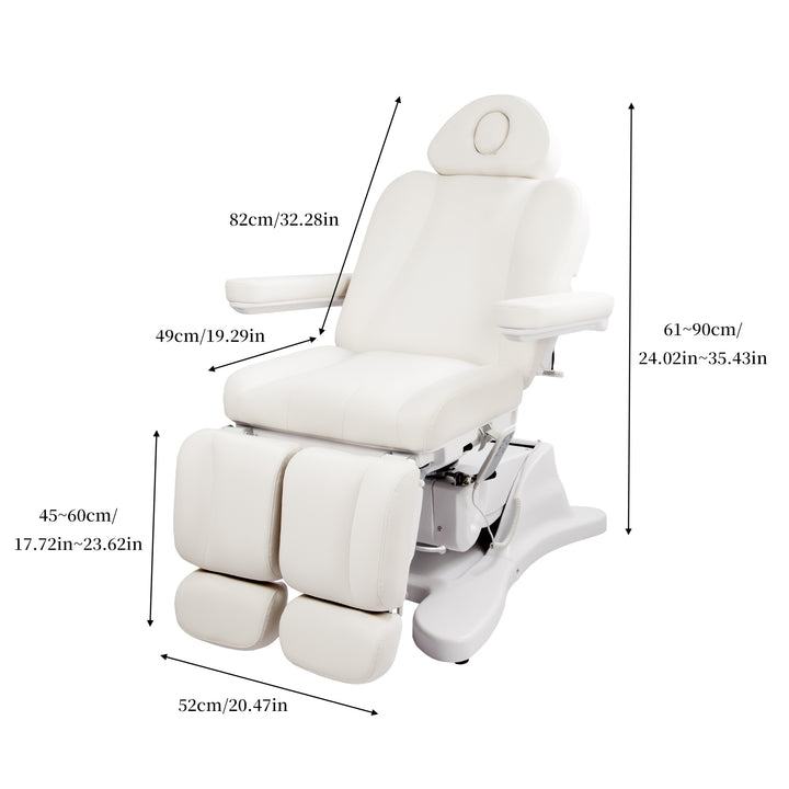 Silla de podología Beautyace Euphro blanca para pedicura