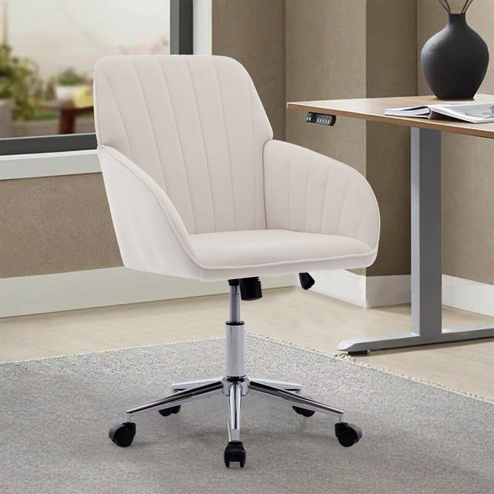 Velvet Adjustable Swivel Salon Chair