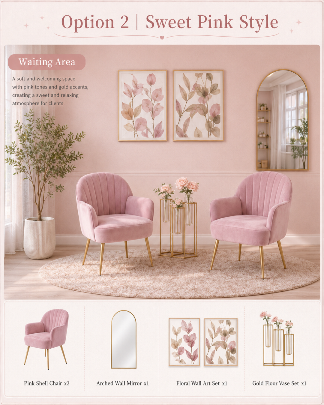 Sweet Pink Style — Waiting Area
