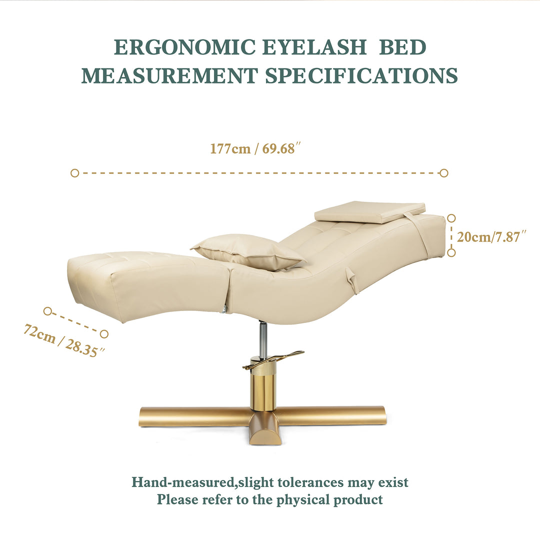 Velton adjustable curved eyelash bed facial bed