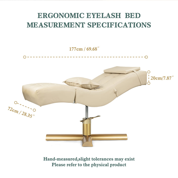 Velton adjustable curved eyelash bed facial bed