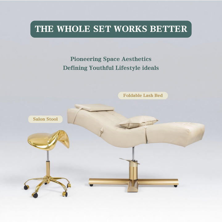 Velton adjustable curved eyelash bed facial bed