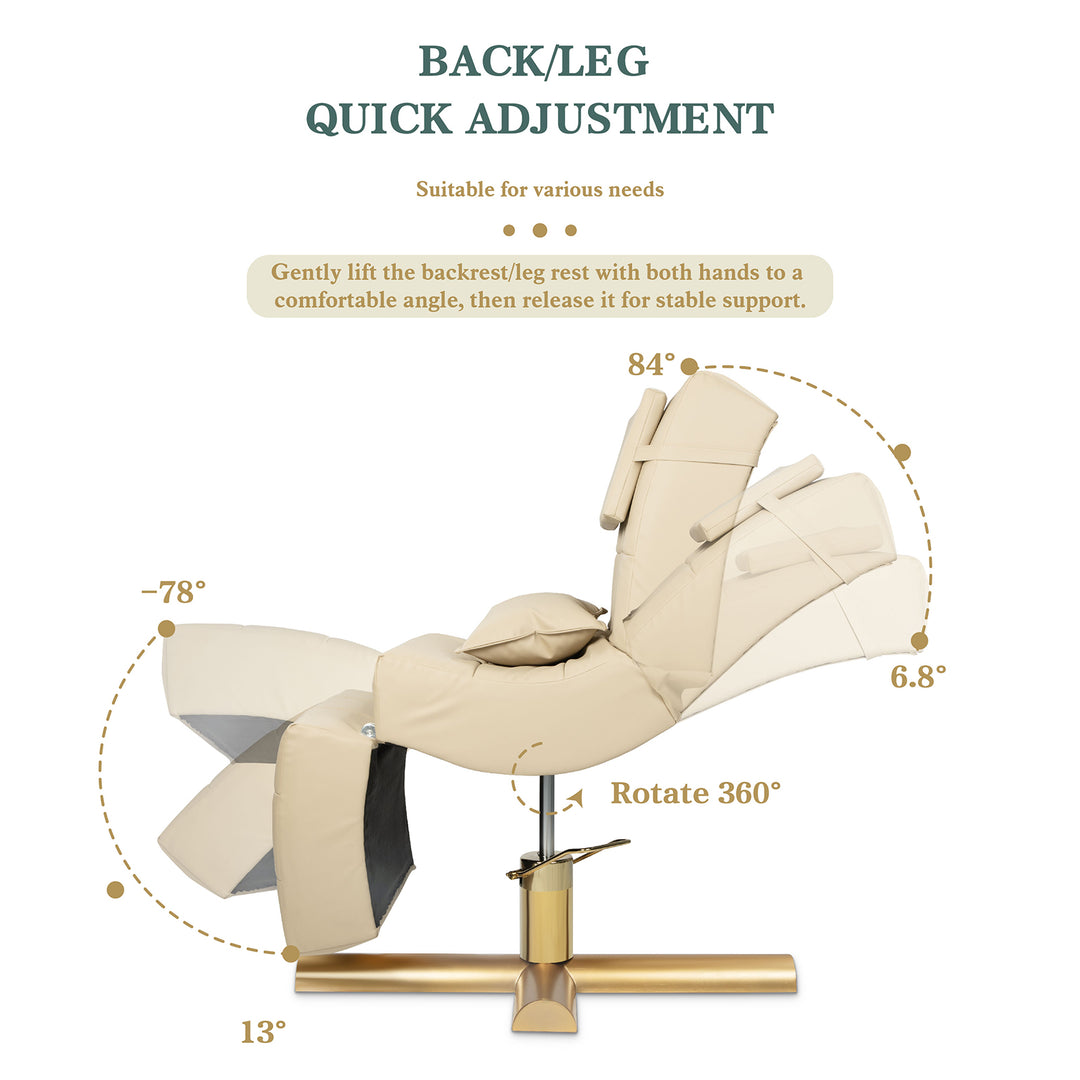 Velton adjustable curved eyelash bed facial bed