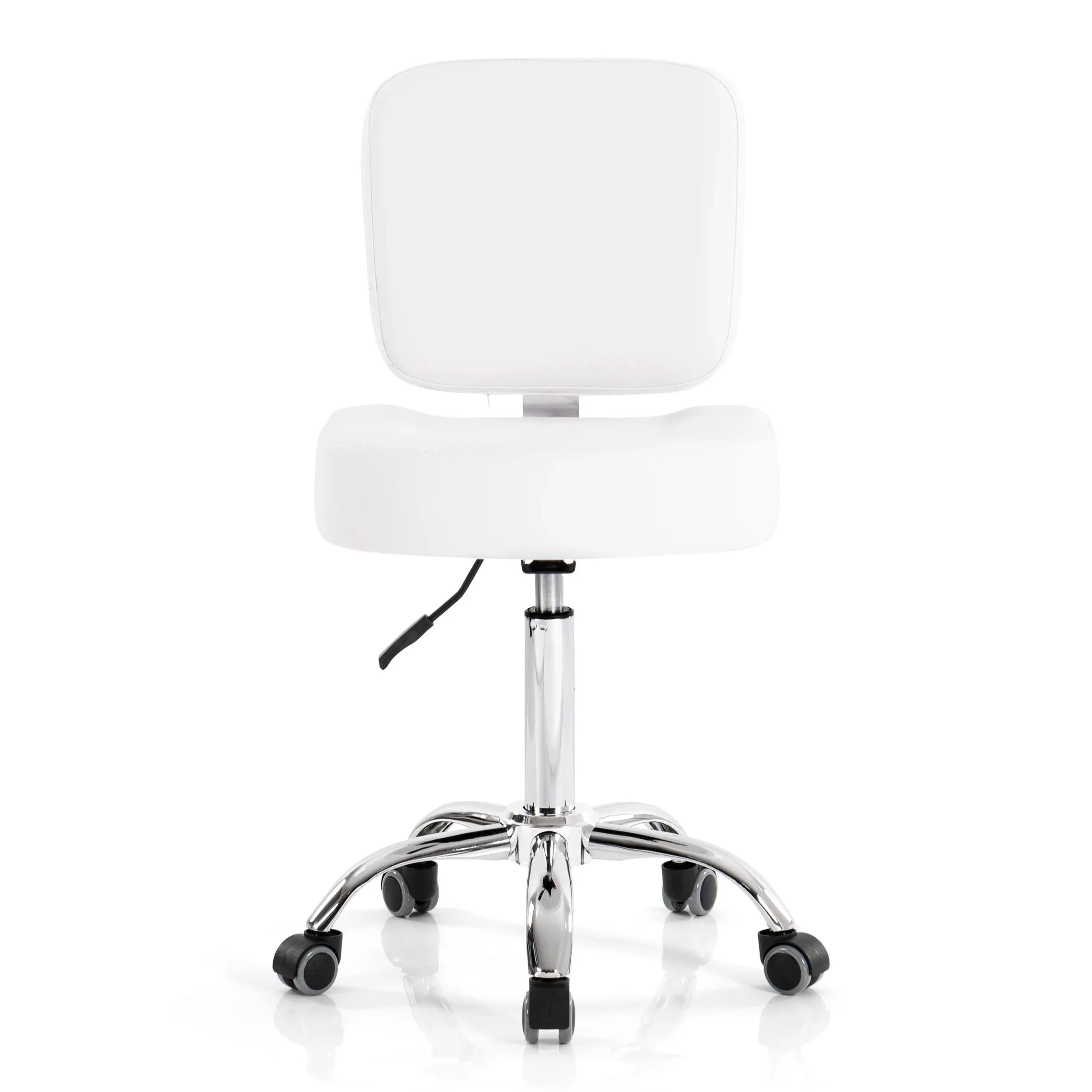Ola Esthetician Chair Swiveling With Backrest white color 