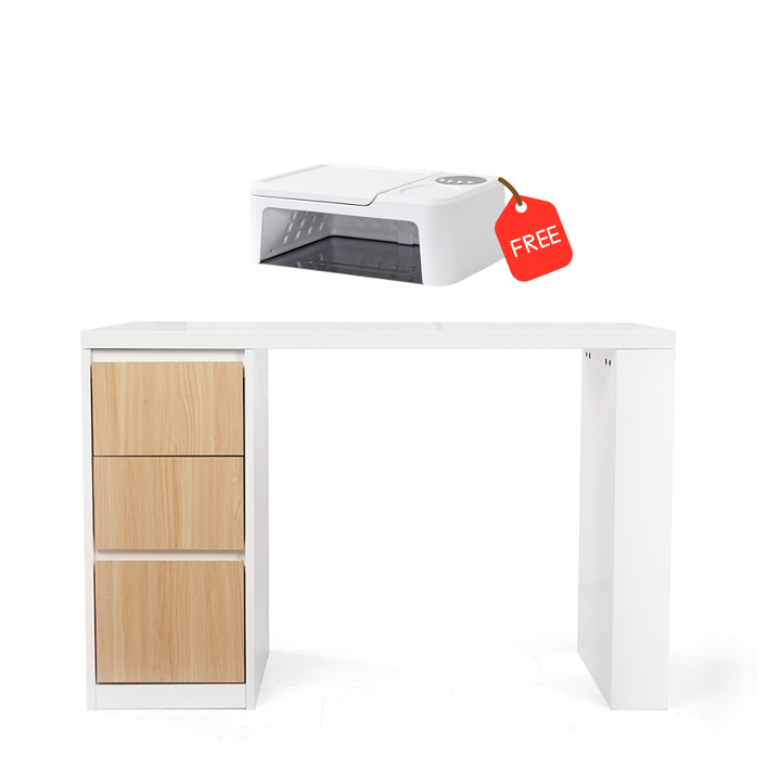 Siena I Nail Desk With Drawers