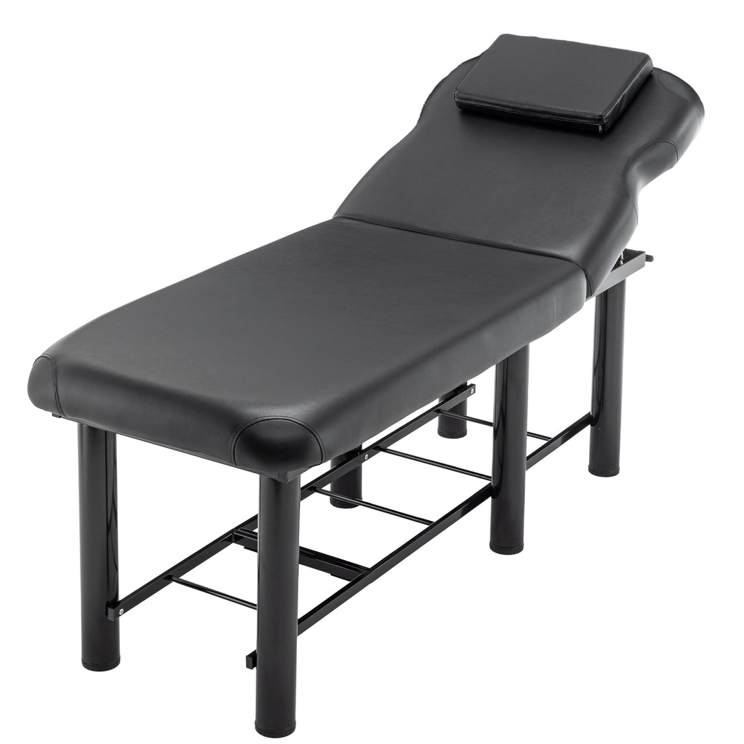 Professional Massage Table Adjustable Backrest Black