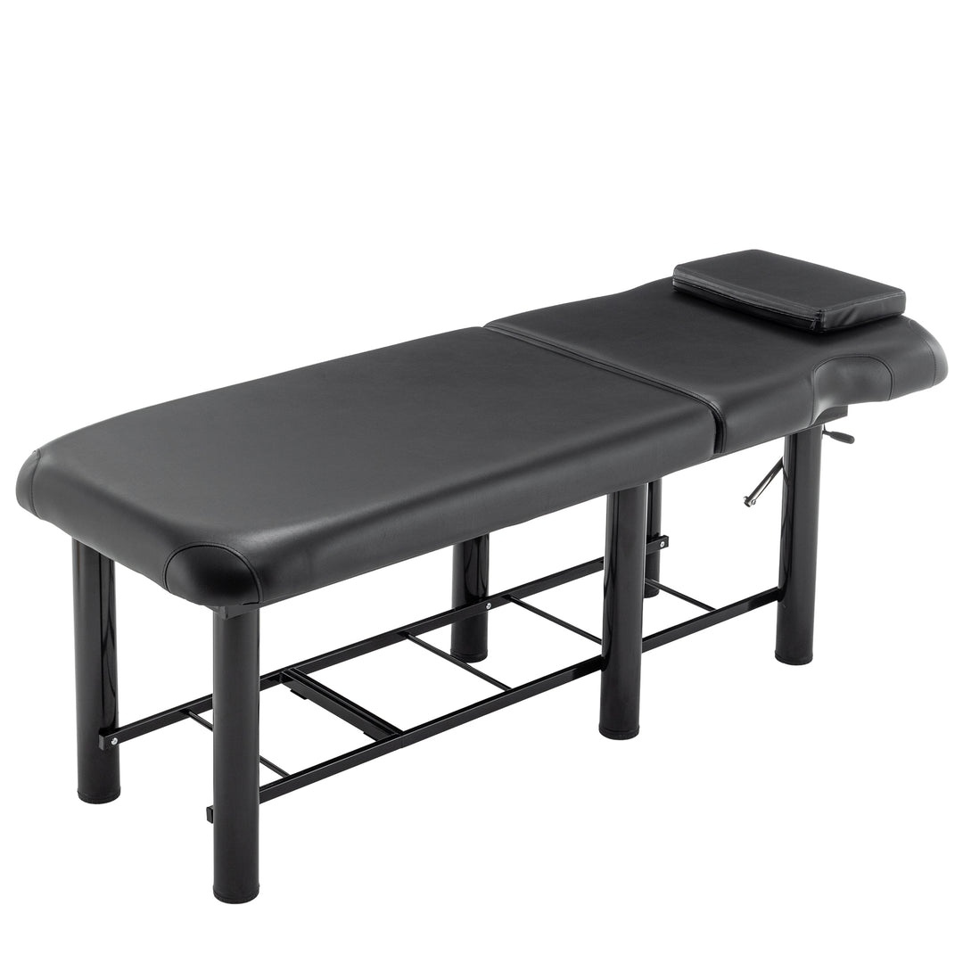Professional Massage Table Adjustable Backrest Black