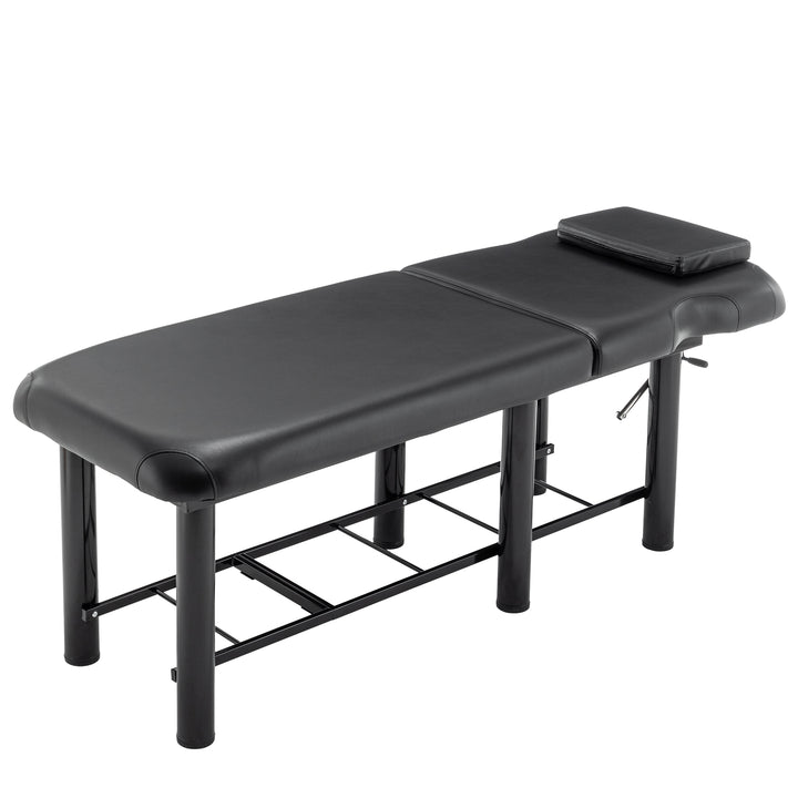 Professional Massage Table Adjustable Backrest Black