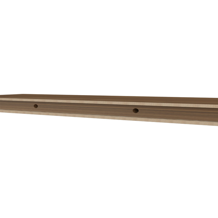 Set of 2 Mahogany Floating Salon Display Shelves