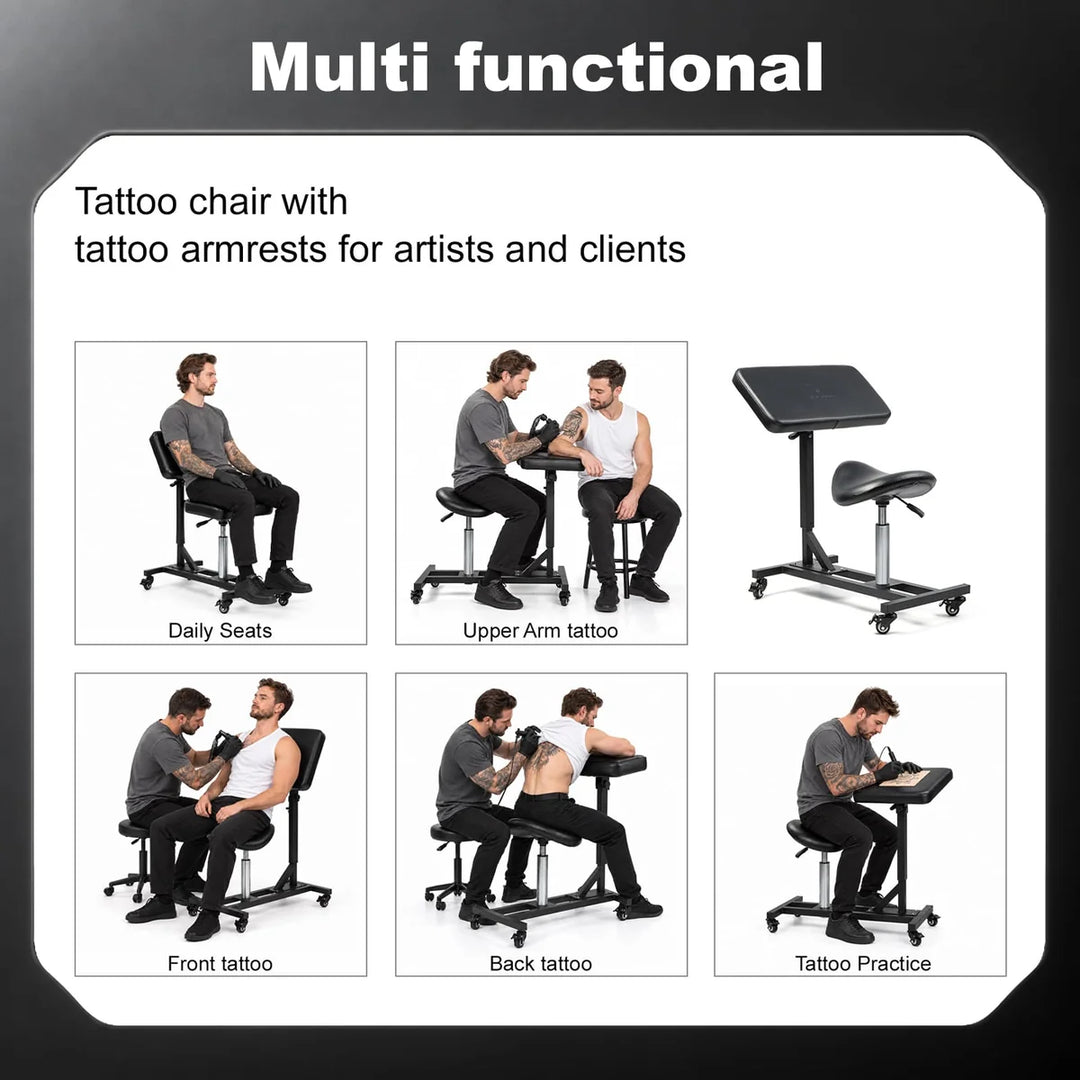 TATARTIST 2-in-1 Tattoo Armrest &amp; Artist Stool TA-AM-81