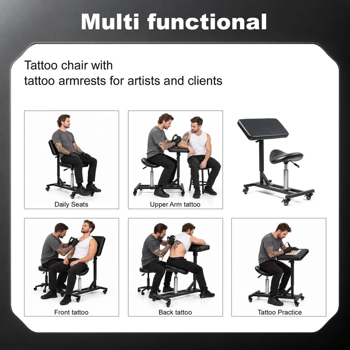 TATARTIST 2-in-1 Tattoo Armrest &amp; Artist Stool TA-AM-81