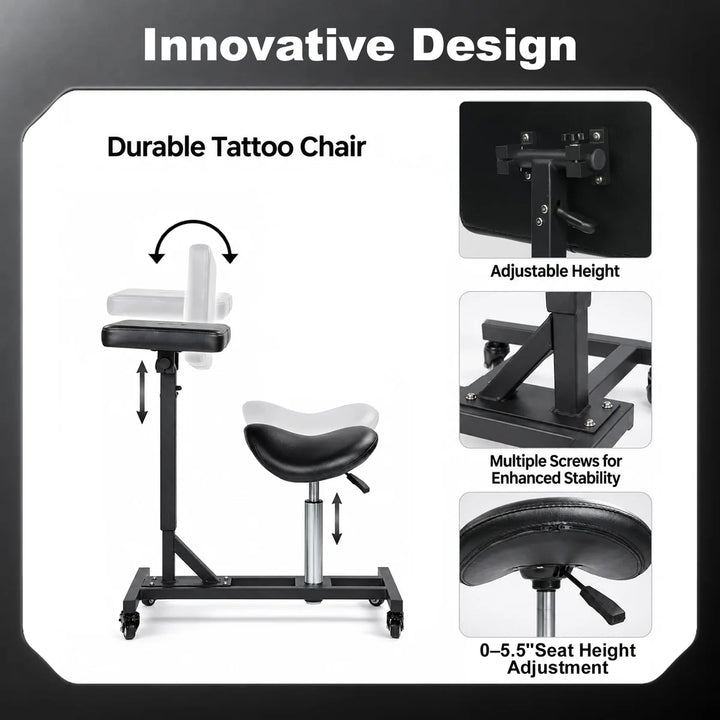 TATARTIST 2-in-1 Tattoo Armrest &amp; Artist Stool TA-AM-81