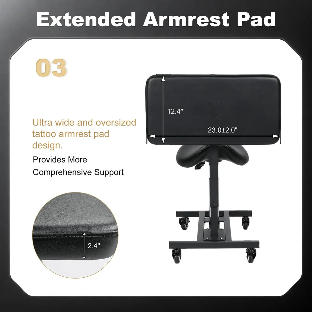 TATARTIST 2-in-1 Tattoo Armrest &amp; Artist Stool TA-AM-81