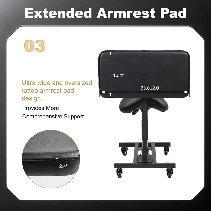 TATARTIST 2-in-1 Tattoo Armrest &amp; Artist Stool TA-AM-81