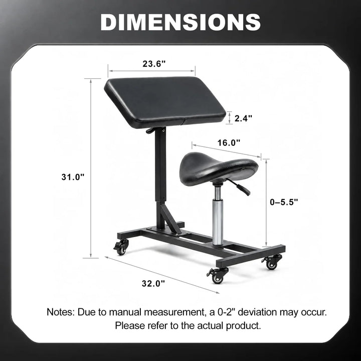 TATARTIST 2-in-1 Tattoo Armrest &amp; Artist Stool TA-AM-81