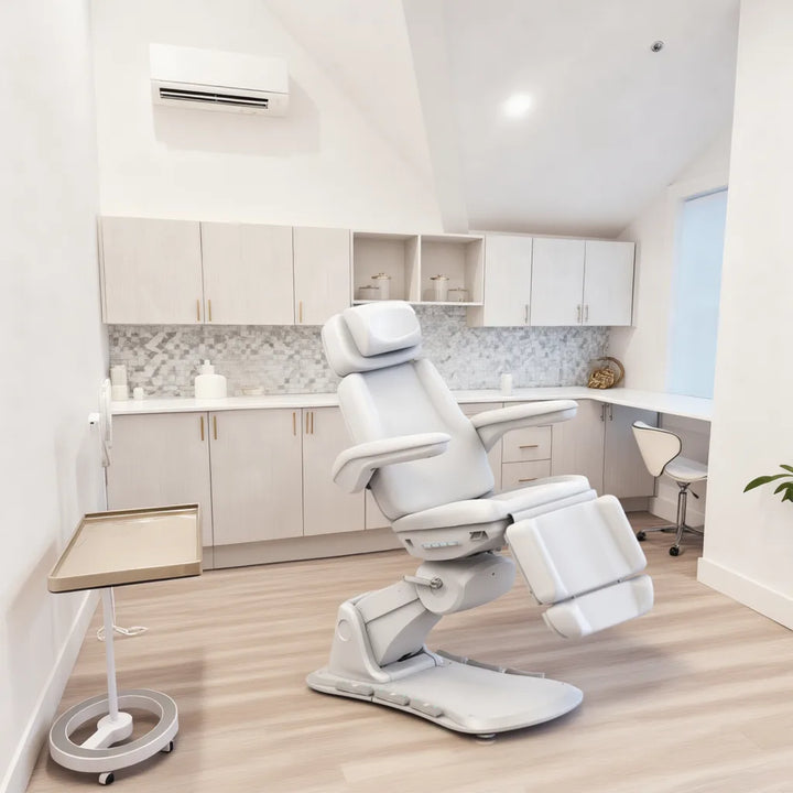 Segovia electric facial bed treatment table white