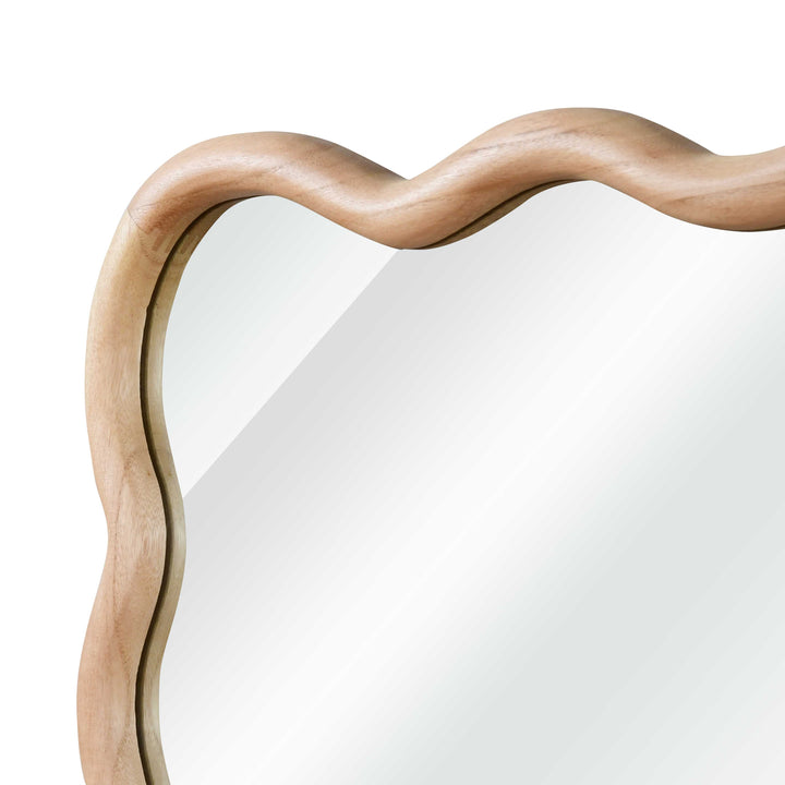 Wavy Wood Framed Wall Mirror