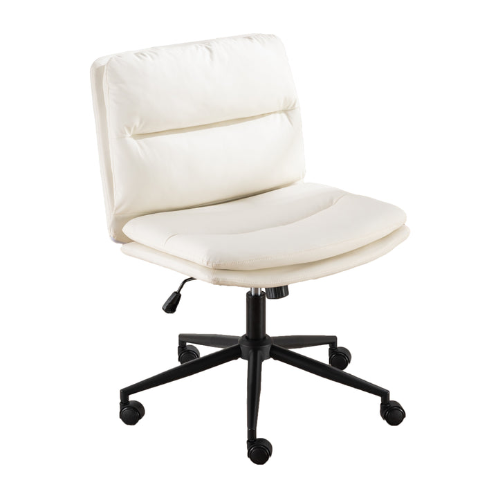 White Adjustable Swivel Salon Chair