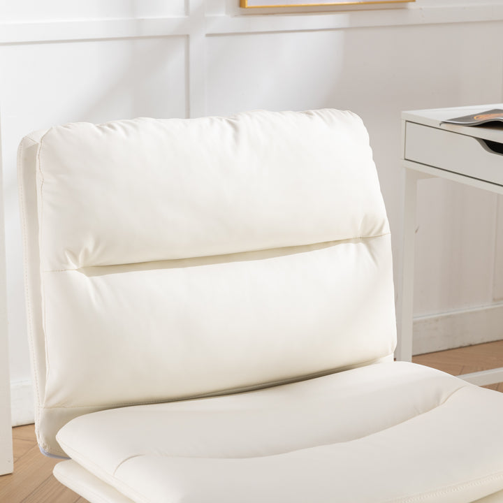 White Adjustable Swivel Salon Chair