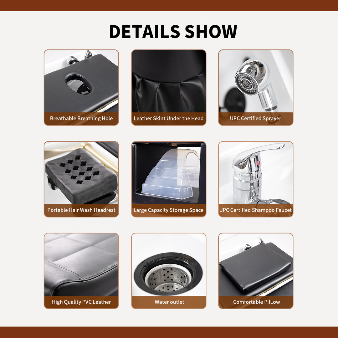 Serene Head Spa Bed shampoo bed Big Water Flow