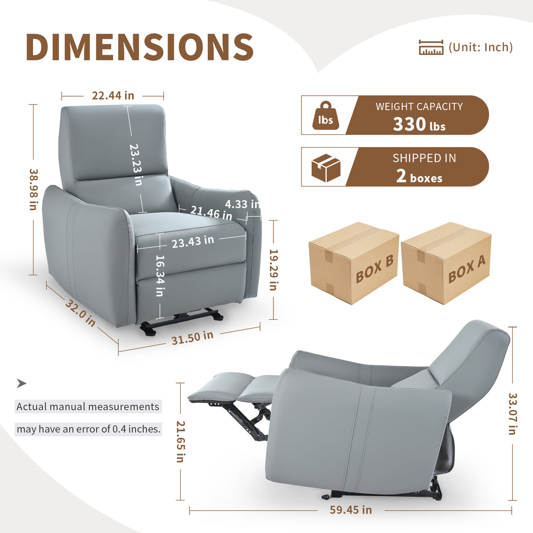 Electric Pedicure Chair Sofa Gray