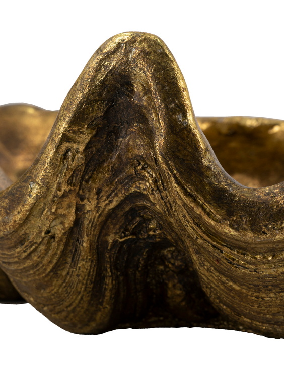 Antique Gold Shell Decorative Bowl for Salon &amp; Spa