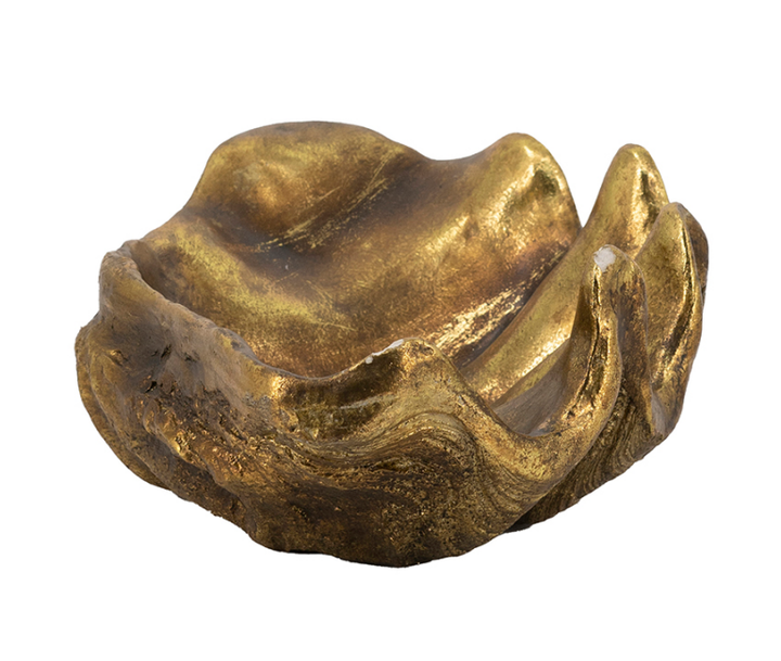Antique Gold Shell Decorative Bowl for Salon &amp; Spa