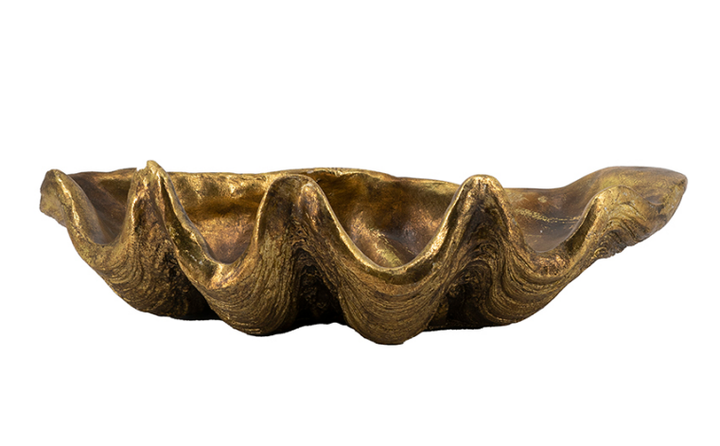 Antique Gold Shell Decorative Bowl for Salon &amp; Spa
