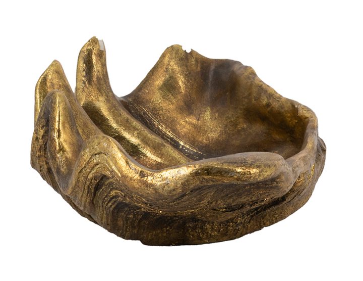 Antique Gold Shell Decorative Bowl for Salon &amp; Spa