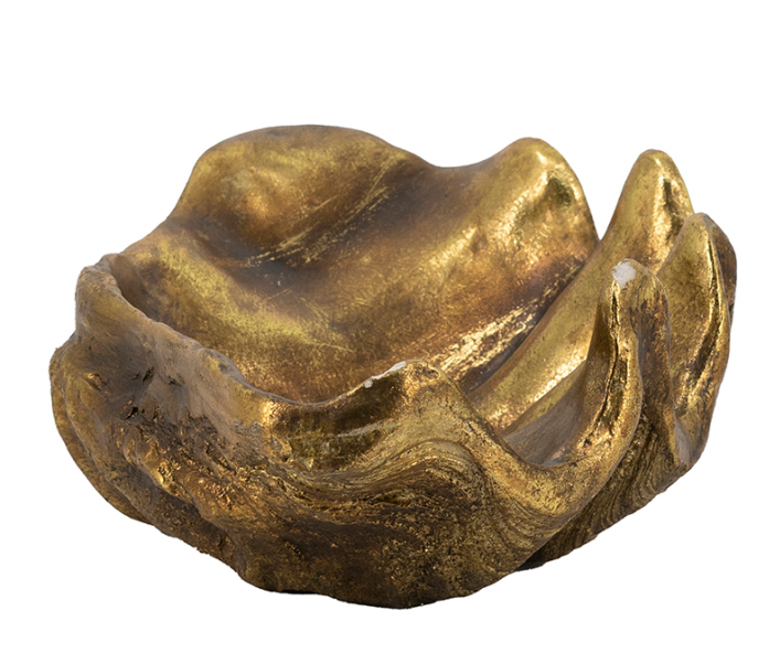 Antique Gold Shell Decorative Bowl for Salon &amp; Spa
