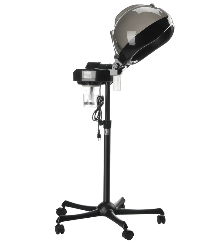 Professional Ionic Hooded Hair Steamer with Rolling Stand