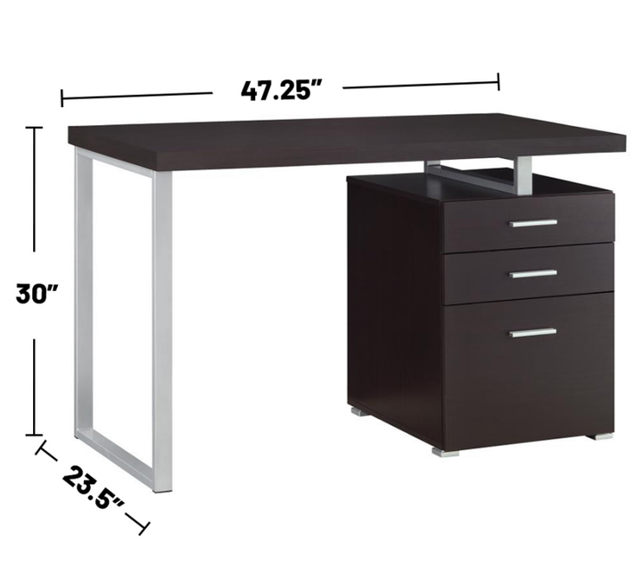 Modern Manicure Table with 3 Storage Drawers