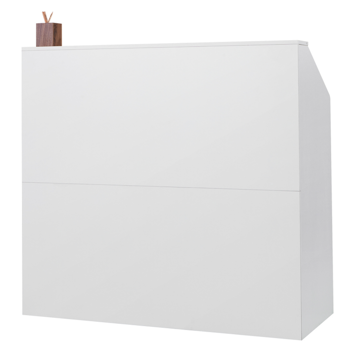 46" White Salon Reception Desk