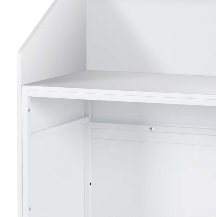 46" White Salon Reception Desk