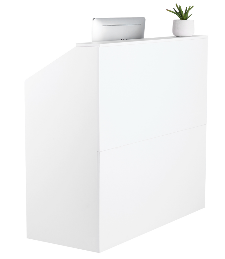 46" White Salon Reception Desk
