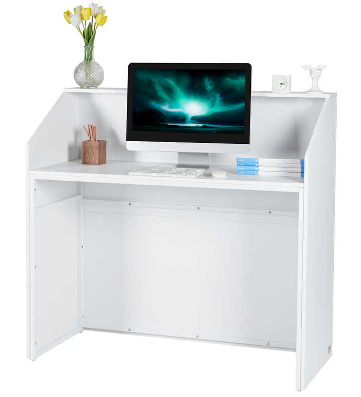 46" White Salon Reception Desk