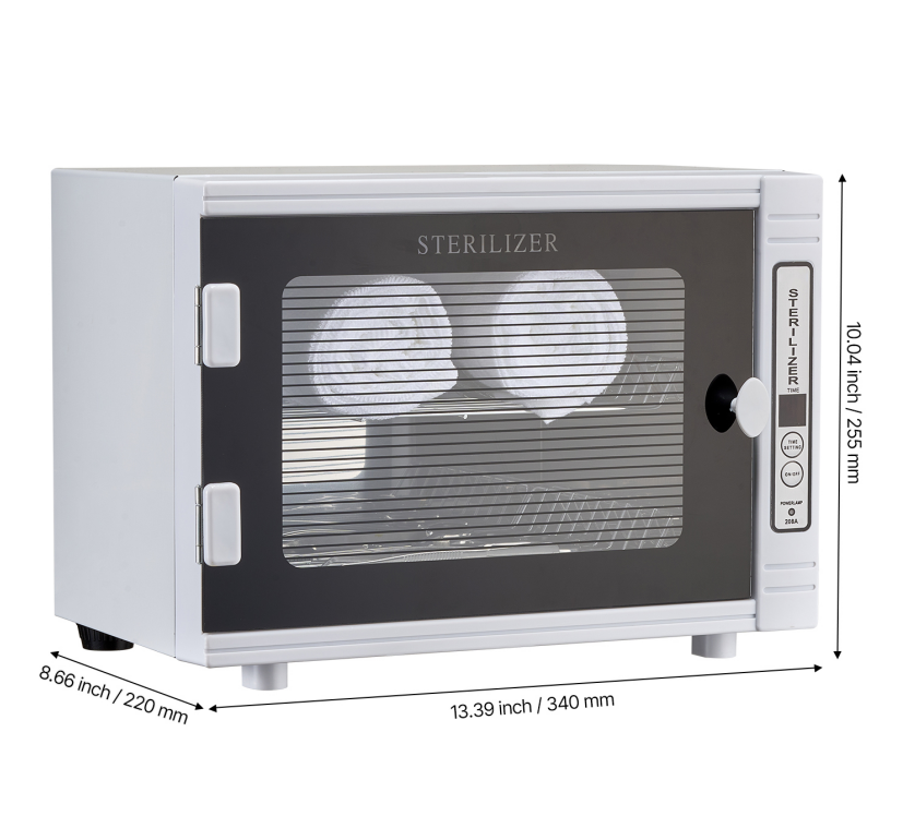 12L UV Nail Tool Cleaning Cabinet with Timer
